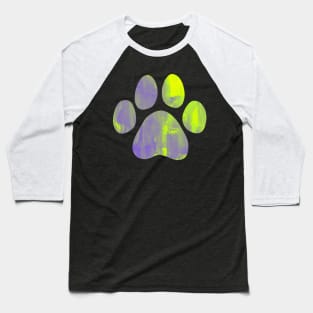 Dog Paw Print Abstract Baseball T-Shirt